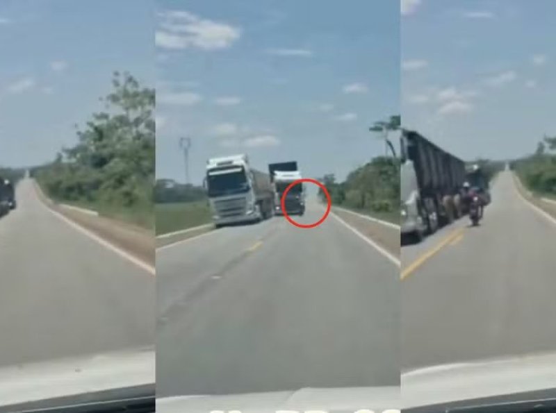 21/10/26 Motociclista faz zigue-zague na pista e morre após ser atingido por caminhão boiadeiro