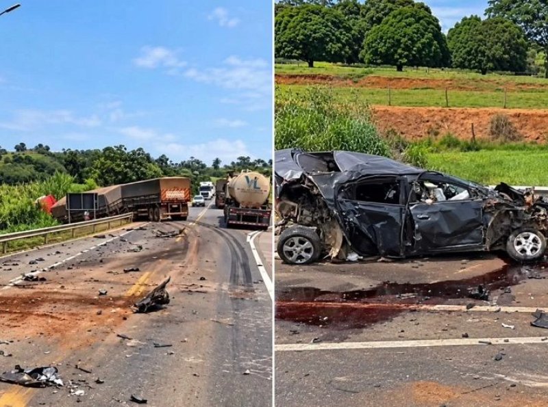22/10/26 Três pessoas ficam feridas em grave acidente na BR-364 entre Ouro Preto do Oeste e Ji-Parana
